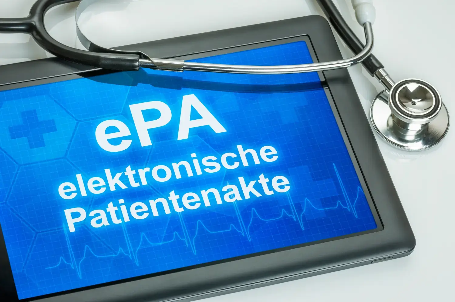 AMBULogic - Tablet mit dem Text ePA Elektronische Patientenakte